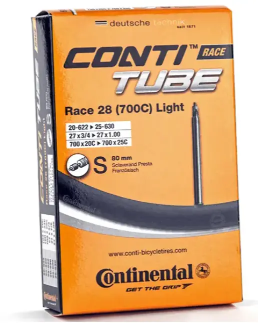 [CONTIRACE700C8025-630] Continental Race Tube 28" (700C) Light 80mm S Binnenband 25-630