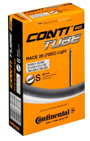 [CONTIRACE70060C25-630] Continental Race Tube 28" (700C) Light 60mm S Binnenband 25-630